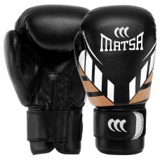 Рукавички боксерські MATSA MA-7757-12-BLACK 12 унцій чорний