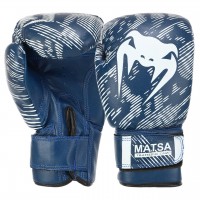 Перчатки боксерские MATSA ЮНИОР MA-0033-12-BLUE 12 унций синий