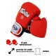 Перчатки боксерские кожаные FARTEX F-8577-12-RED MATT 12 унций черно-красный