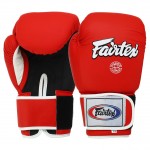 Перчатки боксерские кожаные FARTEX F-8577-12-RED MATT 12 унций черно-красный