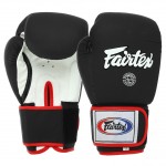 Рукавички боксерські шкіряні FARTEX F-8577-12-WHITE MATT 12 унцій чорно-білий