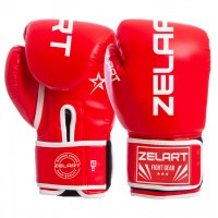 Перчатки боксерские Zelart BO-3987-10-RED 10 унций красный