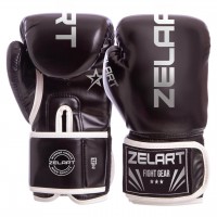 Перчатки боксерские Zelart BO-3987-8-BLACK 8 унций черный 