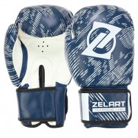 Перчатки боксерские Zelart MA-5018-12-BLUE 12 унций синий