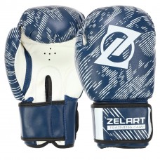 Рукавички боксерські Zelart MA-5018-12-BLUE 12 унцій синій