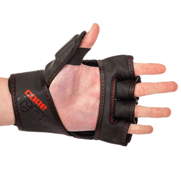 Рукавички для змішаних єдиноборств MMA CORE VL-8536-M-BLACK розмір M чорний