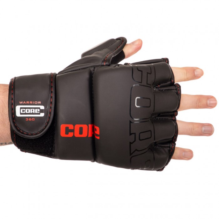 Рукавички для змішаних єдиноборств MMA CORE VL-8536-M-BLACK розмір M чорний