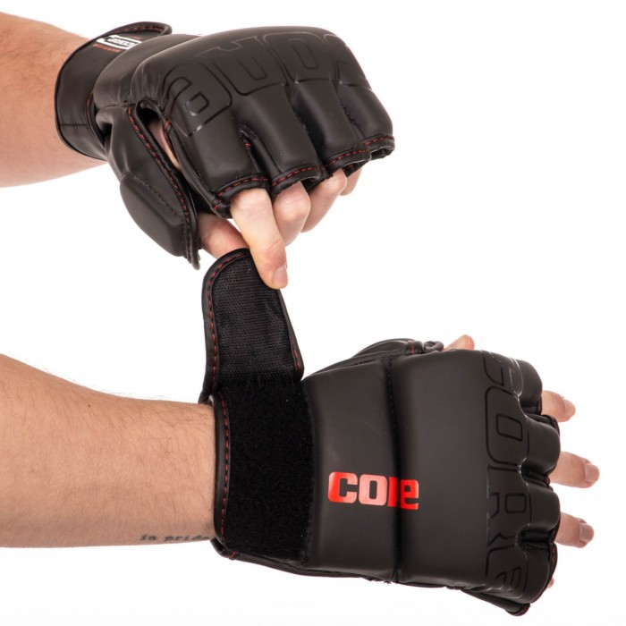 Рукавички для змішаних єдиноборств MMA CORE VL-8536-M-BLACK розмір M чорний
