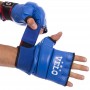 Рукавички для змішаних єдиноборств MMA шкіряні VELO ULI-4023-L-BLUE L синій