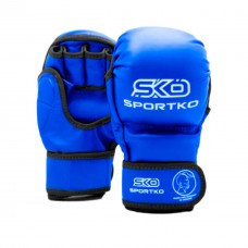 Рукавички для змішаних єдиноборств ММА SPORTKO PD-7-S-M-BLUE S-M синій