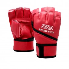 Рукавички з відкритими пальцями SPORTKO PD-4-XL-RED XL червоний
