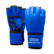 Рукавички з відкритими пальцями Тхеквондо SPORTKO PD-6-XL-BLUE XL синій