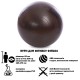 Фитнес мяч гладкий фитбол ABS технология Zelart FI-1980-65-BLACK 65см черный
