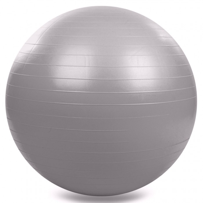 М'яч для фітнесу фітбол гладкий ABS технологія Zelart FI-1980-65-GRAY 65см сірий
