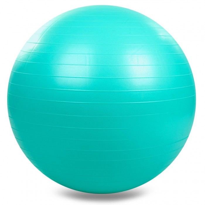 Фитнес мяч гладкий фитбол ABS технология Zelart FI-1980-65-TURQUOISE 65см бирюзовый