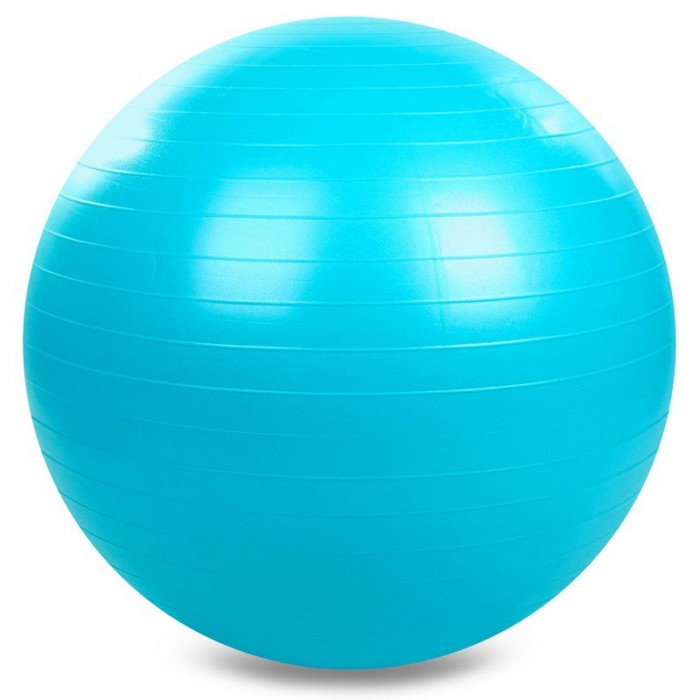 М'яч для фітнесу фітбол гладкий ABS технологія Zelart FI-1985-85-BLUE 85см блакитний
