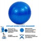 М'яч для фітнесу фітбол масажний ABS технологія Zelart FI-1987-65-BLUE 65см синій