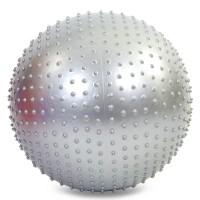 М'яч для фітнесу фітбол масажний Zelart FI-1987-65-GRAY 65см сірий