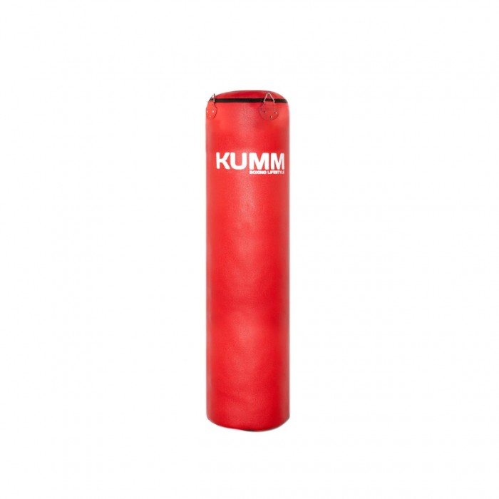 Мішок боксерський без кріплення TitanFlex PVC 110х28см Kumm червоного кольору вага 25кг