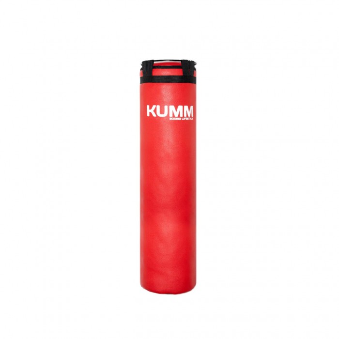 Мішок боксерський без кріплення TitanFlex PVC 110х28см Kumm червоного кольору вага 25кг