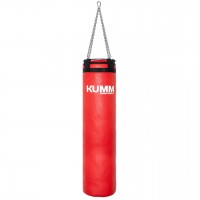 Мешок боксерский с стальным кольцом с креплением цепи красный TitanFlex PVC 110х28см Kumm SF0000009928