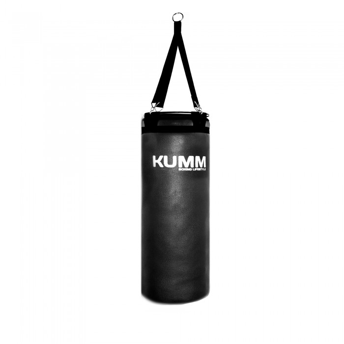 Мішок боксерський з текстильним кріпленням TitanFlex PVC 90х32см Kumm чорного кольору вага 30кг