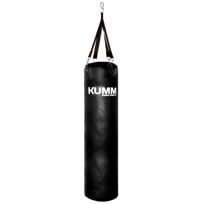 Мішок боксерський з текстильним кріпленням TitanFlex PVC 110х28см Kumm чорного кольору вага 25кг