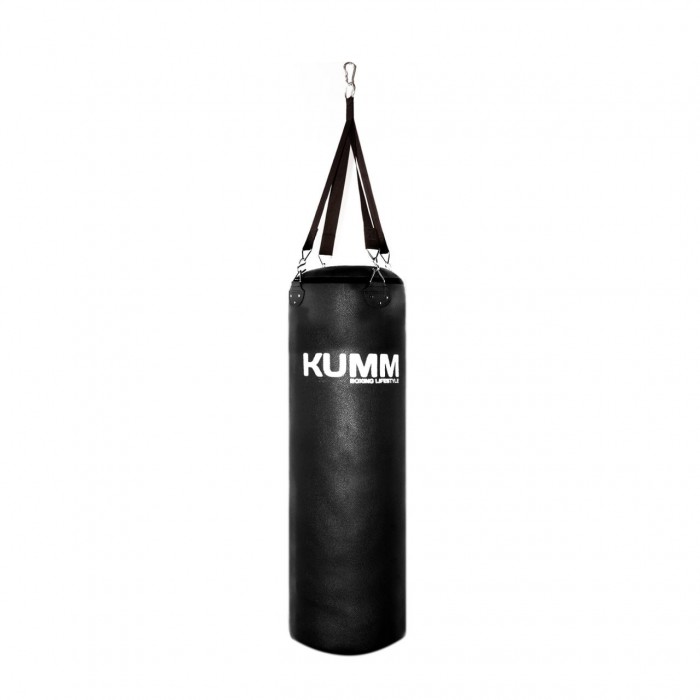 Мішок боксерський з текстильним кріпленням TitanFlex PVC 90х28см Kumm чорного кольору вага 20кг