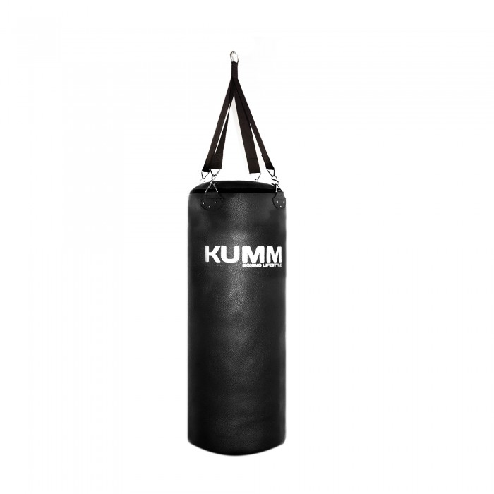 Мішок боксерський з текстильним кріпленням TitanFlex PVC 90х32см Kumm чорного кольору вага 30кг