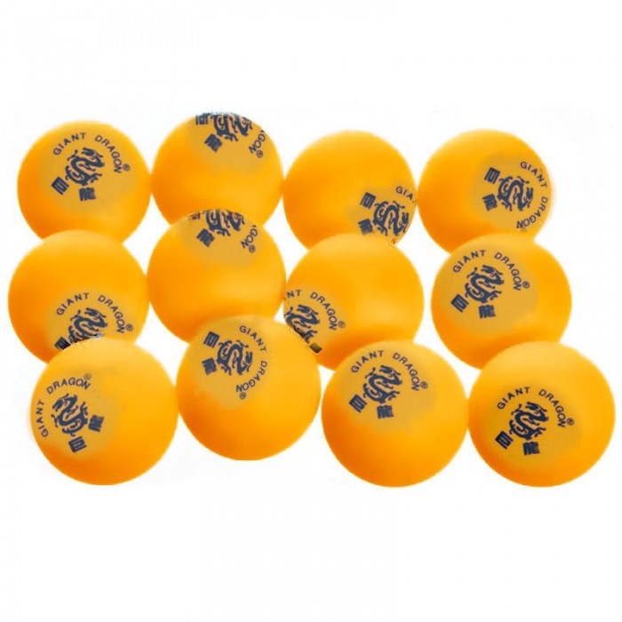 Кулькі для настільного тенісу 12 штук GIANT DRAGON MT-6558-ORANGE