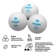 Кулькі для настільного тенісу 3 штуки DONIC PRESTIGE MT-608322-WHITE