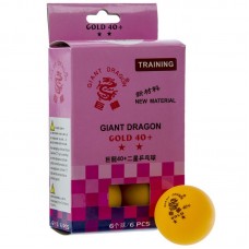 М'ячики для настільного тенісу 6 штук GIANT DRAGON GOLD MT-6561-ORANGE