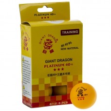 М'ячики для настільного тенісу 6 штук GIANT DRAGON PLATINUM MT-6560-ORANGE
