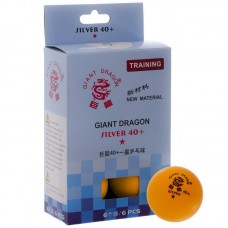 М'ячики для настільного тенісу 6 штук GIANT DRAGON SILVER MT-6562