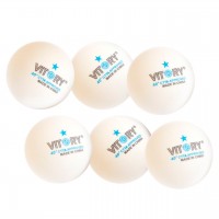М'ячики для настільного тенісу 6 штук VITORY MT-1891-WHITE