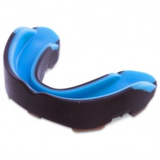Капа боксерська однощелепна розмір L Zelart BO-0062-BLACK-BLUE чорно-синя