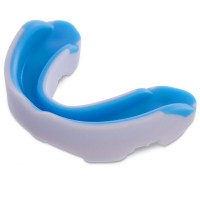Капа боксерская одночелюстная размер L Zelart BO-0062-BLUE бело-голубая