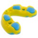 Капа боксерська однощелепна  розмір L Zelart BO-0062-YELLOW жовто-блакитна у футлярі