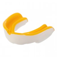 Капа боксерська однощелепна Twins TW-006-WHITE-YELLOW біло-жовта