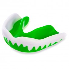 Капа боксерська однощелепна розмір S VAMPIRE SB3640018205-GREEN біло-зелена