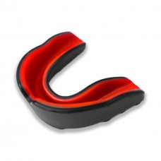 Капа для боксу однощелепна розмір S BDB-6590-S-BLACK-RED чорно-червона