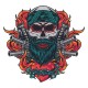 Термоналіпка Scull #1111111296 череп А4 формату на текстиль