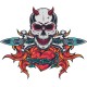 Термоналіпка Scull #1111111333 череп А5 формату на текстиль