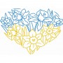 Термоналіпка Серце з квітів #1111111746 А4