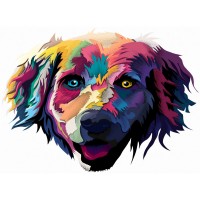 Термоналіпка Собака абстракція #1111112040 А6