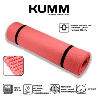 Каремат туристичний 1800х600х8 червоний "Camping" Kumm